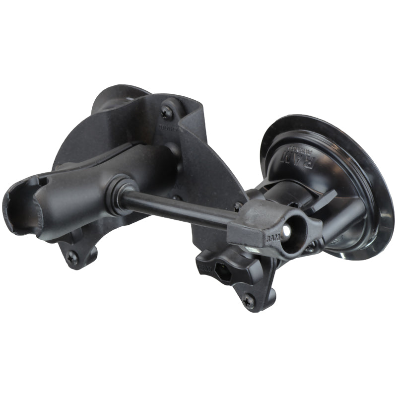 RAM-B-189B-PIV1-201-ALA1-KRU:RAM-B-189B-PIV1-201-ALA1-KRU_1:RAM® Twist-Lock™ Pivot Suction Cup Base with Socket Arm & Rete...