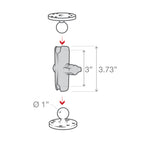 RAM-B-201U:RAM-B-201U_1:RAM® Double Socket Arm - B Size Medium