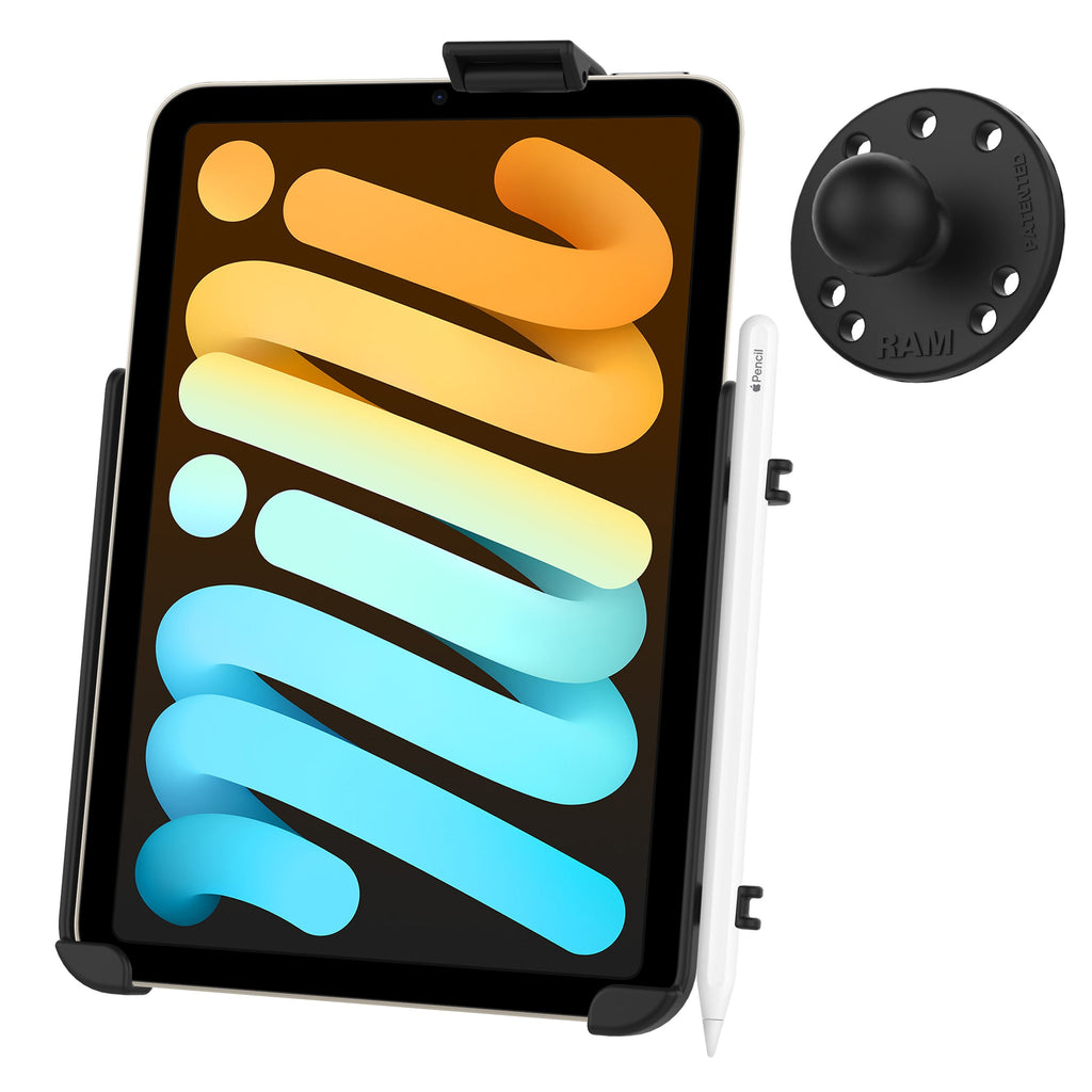 RAM-B-202-AP36U:RAM-B-202-AP36U_1:RAM® EZ-Roll'r™ Cradle with Ball for Apple iPad mini (A17 Pro) & mini 6