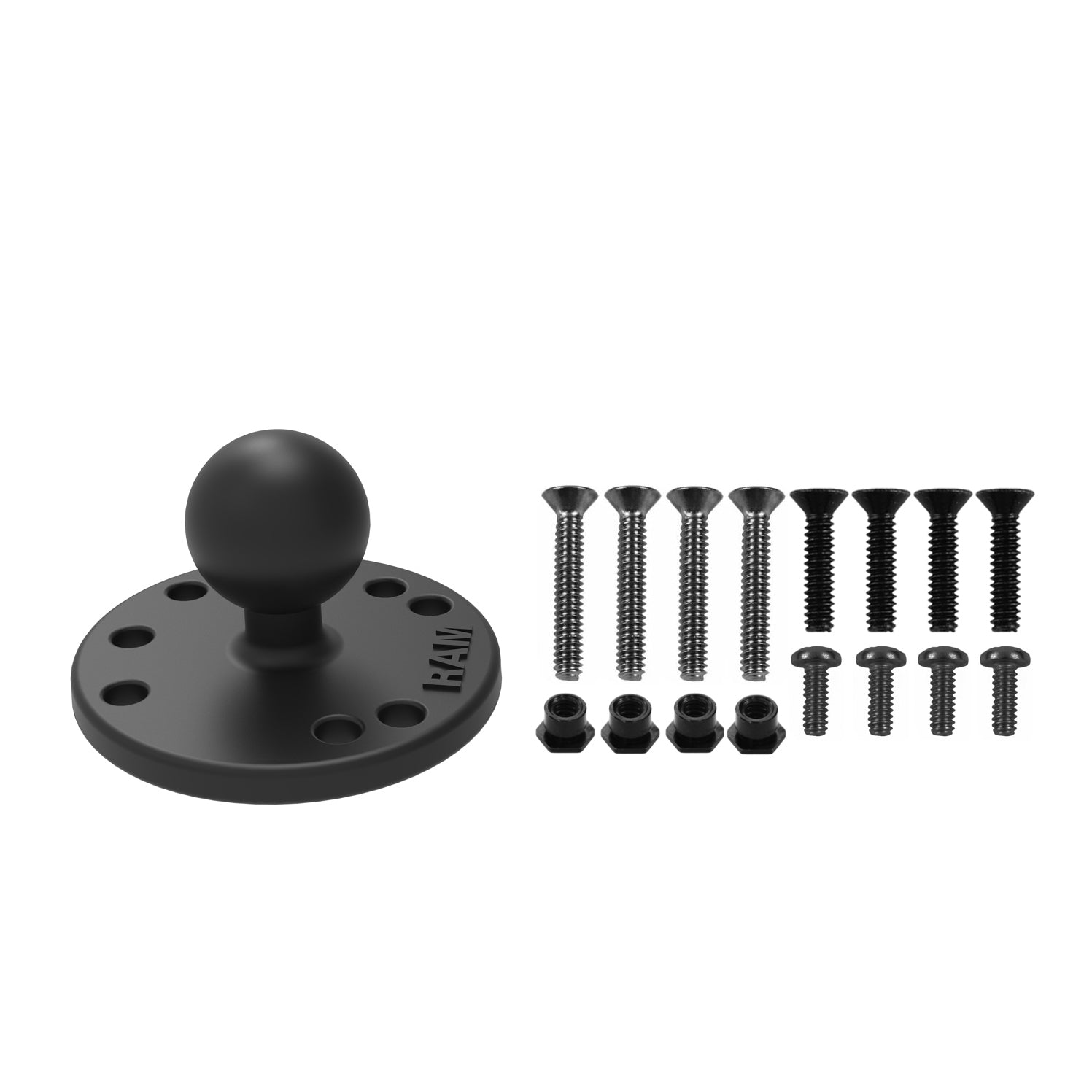 RAM-B-202-G1U:RAM-B-202-G1U_1:RAM® Round Plate with Ball & Mounting Hardware for Garmin GPSMAP + More