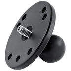 RAM-B-202AU:RAM-B-202AU_1:RAM® Ball Adapter with Round Plate and 1/4"-20 Threaded Stud - B Size