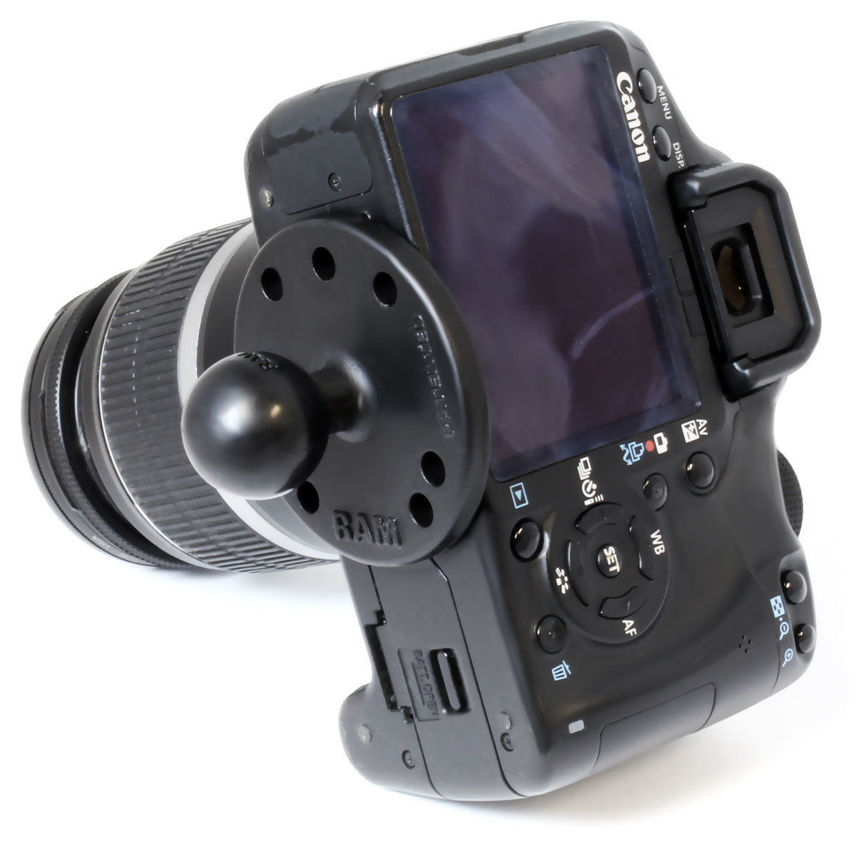 RAM-B-202AU:RAM-B-202AU_1:RAM® Ball Adapter with Round Plate and 1/4"-20 Threaded Stud - B Size