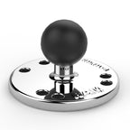 RAM-B-202CHU:RAM-B-202CHU_1:RAM® Chrome Round Plate with Ball