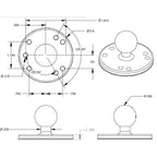 RAM-B-202U:RAM-B-202U_1:RAM® Round Plate with Ball - B Size