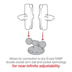 RAM-B-217U:RAM-B-217U_1:RAM® Double Ball Adapter with Round Base - B Size