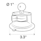 RAM-B-224-1U:RAM-B-224-1U_1:RAM® Twist-Lock™ Suction Cup Base with Ball