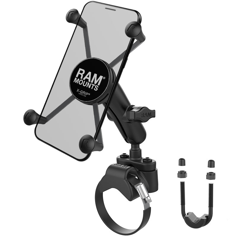 RAM-B-231-2-UN10:RAM-B-231-2-UN10_1:RAM® X-Grip® Large Phone Mount with ATV/UTV Rail Base