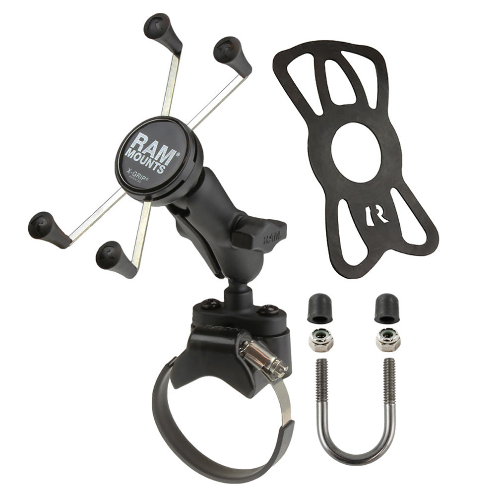 RAM-B-231-2-UN10:RAM-B-231-2-UN10_1:RAM® X-Grip® Large Phone Mount with ATV/UTV Rail Base