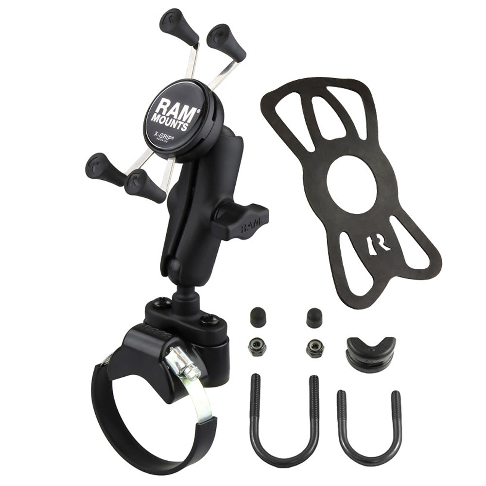 RAM-B-231-2-UN7U:RAM-B-231-2-UN7U_1:RAM® X-Grip® Phone Mount with ATV/UTV Rail Base