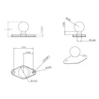 RAM-B-238CHU:RAM-B-238CHU_1:RAM® Chrome Diamond Ball Base