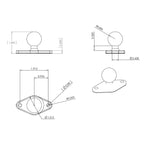 RAM-B-238U:RAM-B-238U_1:RAM® Diamond Ball Base - B Size