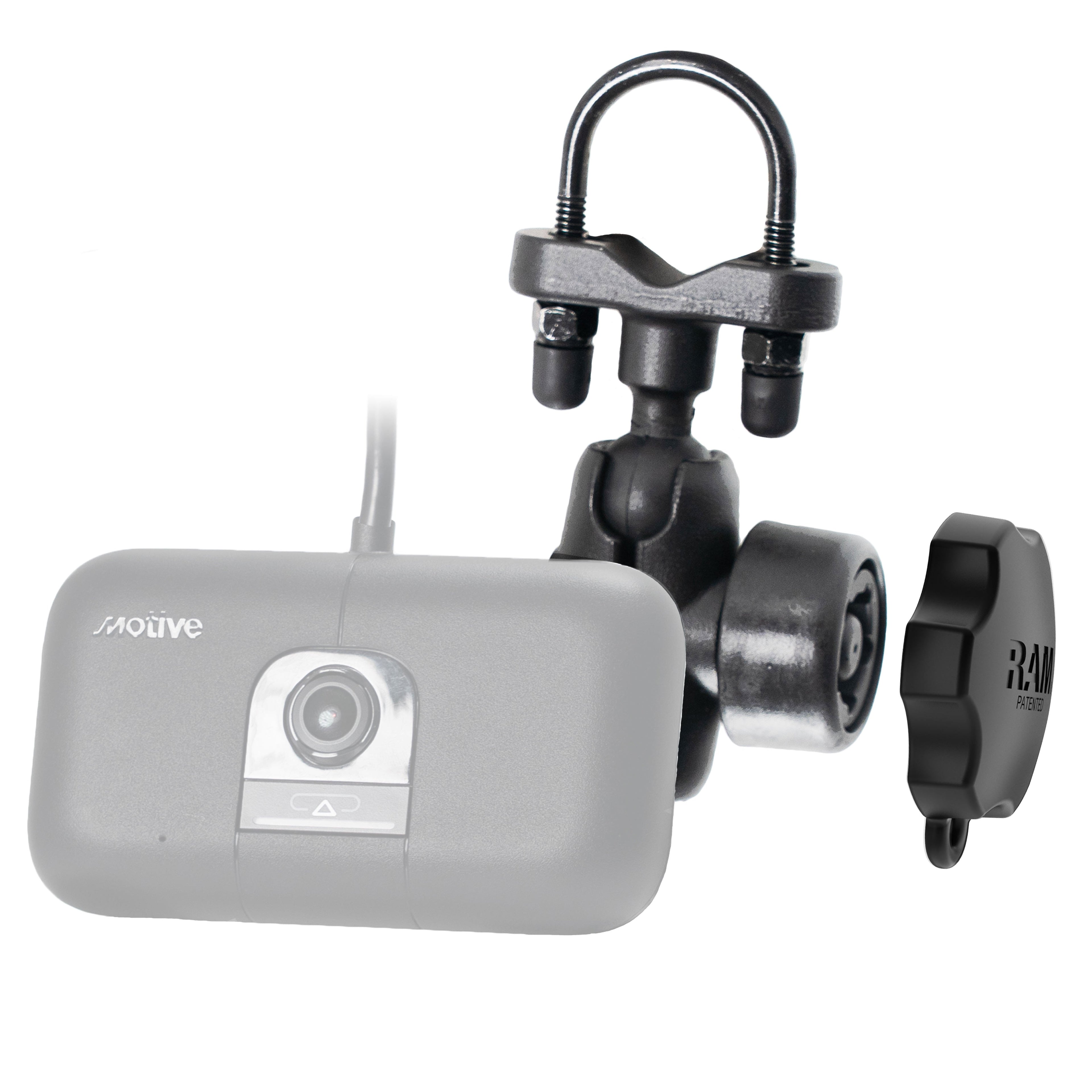 RAM-B-252-A-201U-MTV1:RAM-B-252-A-201U-MTV1_1:RAM® Rearview Mirror U-Bolt Mount for Motive Dashcam
