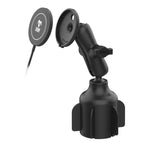 RAP-B-299-4-AP-MAG-1-W2MU:RAM-B-299-4-AP-MAG-1-W2MU_1:RAM® Stubby™ Cup Holder Mount with RAM® Qi2 15W Wireless Charger