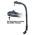 RAM-B-316-18-TRA1-NB:RAM-B-316-18-TRA1-NB_1:RAM® Transducer Mount with 18" Aluminum Rod and Socket Arm
