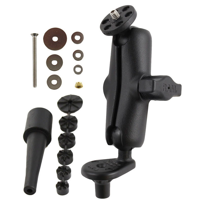 RAM-B-342-366U:RAM-B-342-366U_1:RAM® Motorcycle Fork Stem Mount with 1/4"-20 Action Camera Adapter