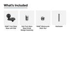 RAM-B-342W-1U:RAM-B-342W-1U_1:RAM® Motorcycle Fork Stem Wedge Ball Base - 12-18mm Holes