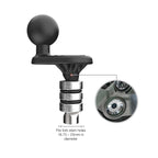RAM-B-342W-2U:RAM-B-342W-2U_1:RAM® Motorcycle Fork Stem Wedge Ball Base - 19-25mm Holes