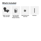 RAM-B-342W-2U:RAM-B-342W-2U_1:RAM® Motorcycle Fork Stem Wedge Ball Base - 19-25mm Holes