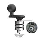 RAM-B-342W-3U:RAM-B-342W-3U_1:RAM® Motorcycle Fork Stem Wedge Ball Base - 25-32mm Holes