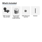 RAM-B-342W-3U:RAM-B-342W-3U_1:RAM® Motorcycle Fork Stem Wedge Ball Base - 25-32mm Holes