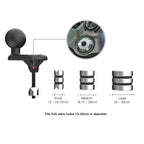 RAM-B-342WU:RAM-B-342WU_1:RAM® Motorcycle Fork Stem Wedge Ball Base - 12-32mm Holes