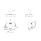 RAM-B-345U:RAM-B-345U_1:RAM® Centered Reservoir Cover Ball Base
