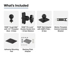 RAM-B-347-379-252025-KEY5-MTVU:RAM-B-347-379-252025-KEY5-MTVU_1:RAM® Dashboard Mount for Motive Dashcam with Extension Bra...
