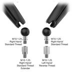 RAM-B-349-RTA-C-465RL:RAM-B-349-RTA-C-465RL_1:RAM® Tough-Mirror™ Kit with M10-1.25 Bases + Reverse Adapter - Long Arm