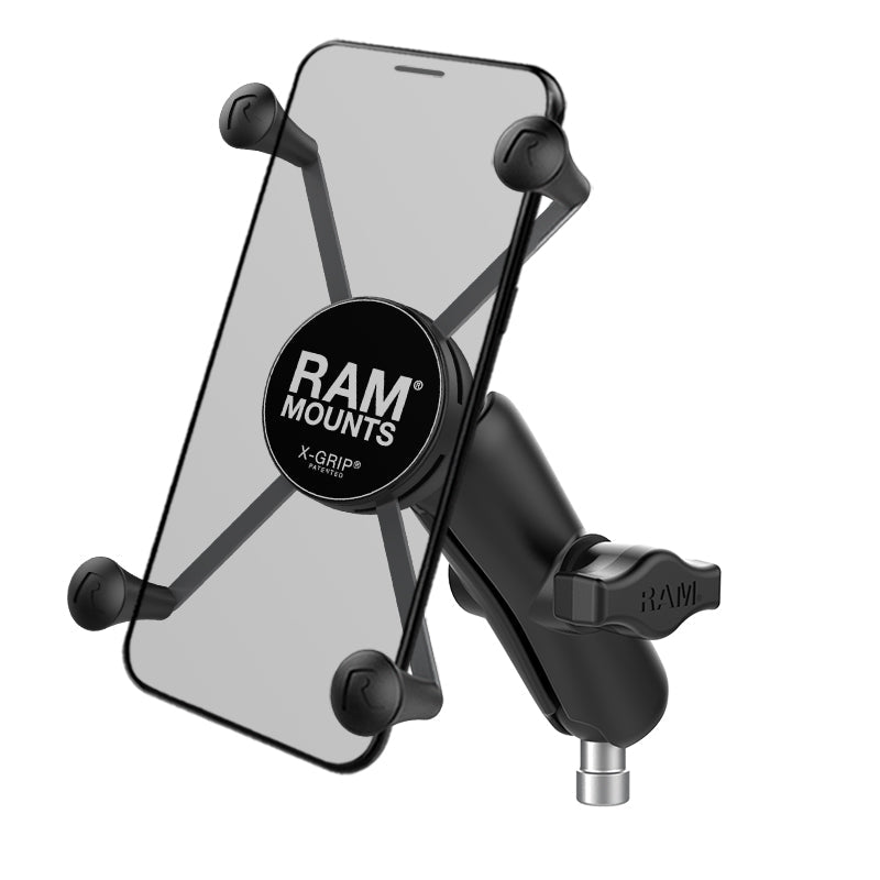 RAM-B-367-UN10U:RAM-B-367-UN10U_1:RAM® X-Grip® Large Phone Mount with Motorcycle Handlebar Clamp Base