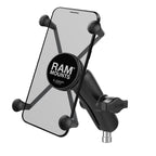RAM-B-367-UN10U:RAM-B-367-UN10U_1:RAM® X-Grip® Large Phone Mount with Motorcycle Handlebar Clamp Base