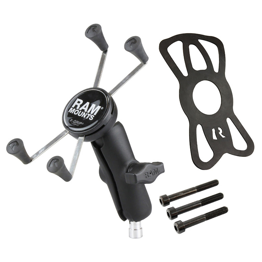 RAM-B-367-UN10U:RAM-B-367-UN10U_1:RAM® X-Grip® Large Phone Mount with Motorcycle Handlebar Clamp Base
