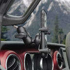 RAM-B-367-UN7U:RAM-B-367-UN7U_1:RAM® X-Grip® Phone Mount with Motorcycle Handlebar Clamp Base
