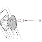 RAM-B-367B-M6U:RAM-B-367B-M6U_1:RAM® Grab Handle & A-Pillar M6 Bolt Replacement Kit with Ball Base
