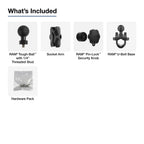 RAM-B-379-A-201U-MTV3:RAM-B-379-A-201U-MTV3_1:RAM® Rearview Mirror U-Bolt Mount for Motive AIDC+ Dashcam