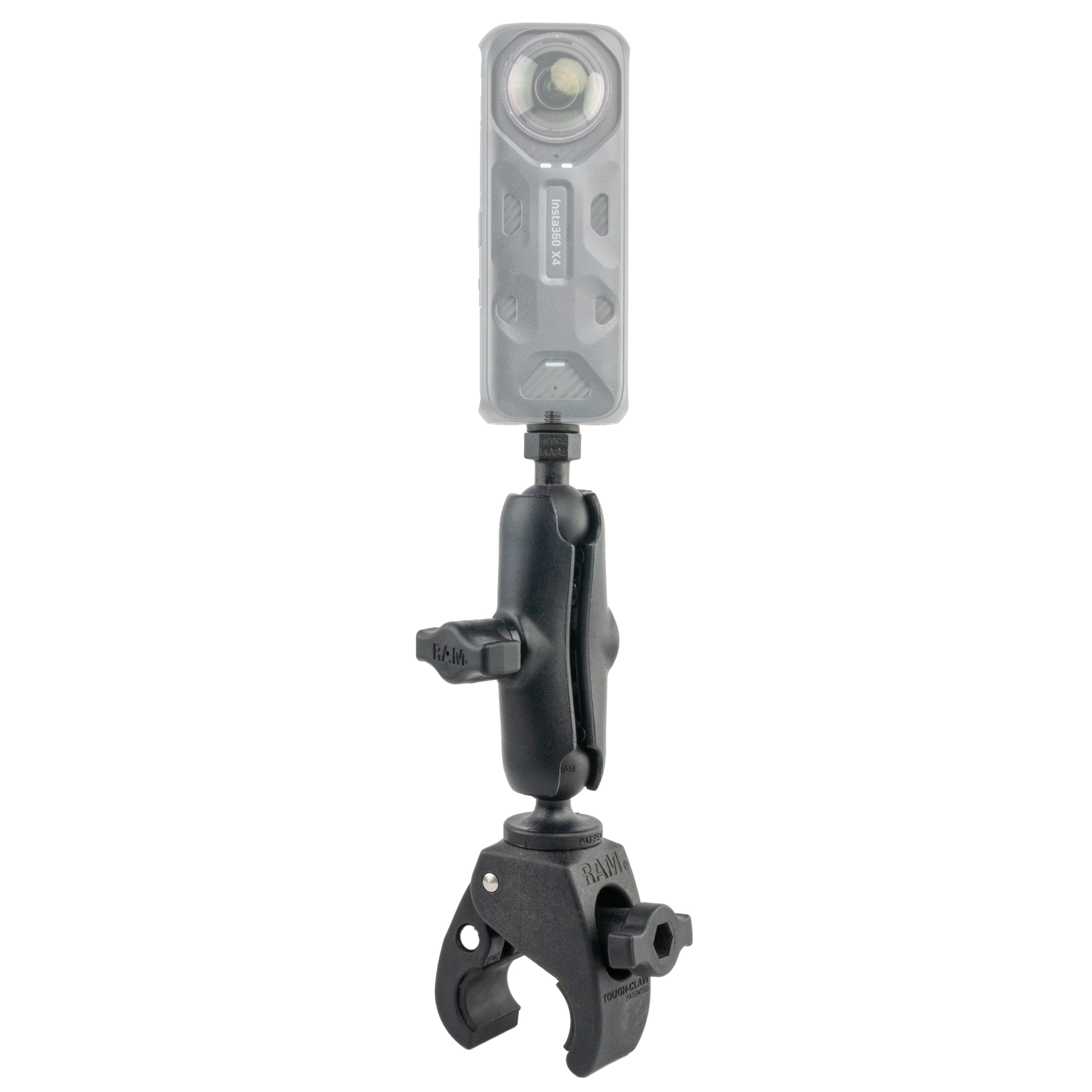 RAM-B-400-379-252025-RWU:RAM-B-400-379-252025-RWU_1:RAM® Tough-Claw™ Clamp Mount for Insta360