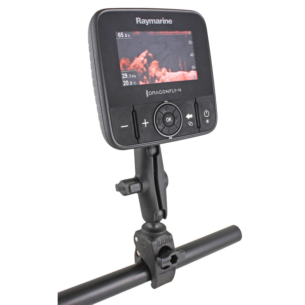 RAM-B-400-379-M616U:RAM-B-400-379-M616U_1:RAM® Tough-Claw™ Small Clamp Mount for Raymarine Dragonfly Series