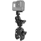 RAM-B-400-A-GOP1U:RAM-B-400-A-GOP1U_1:RAM® Tough-Claw™ Clamp Mount with Action Camera Adapter - Aluminum