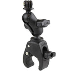RAM-B-400-A-GOP1U:RAM-B-400-A-GOP1U_1:RAM® Tough-Claw™ Clamp Mount with Action Camera Adapter - Aluminum