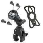 RAM-B-400-A-HOL-UN7BU:RAM-B-400-A-HOL-UN7BU_1:RAM® X-Grip® Phone Mount with RAM® Tough-Claw™ Small Clamp Base - Short