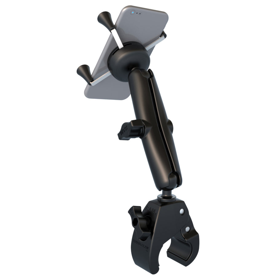 RAM-B-400-C-UN7U:RAM-B-400-C-UN7U_1:RAM® X-Grip® Phone Mount with RAM® Tough-Claw™ Small Clamp Base - Long