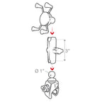 RAM-B-400-HOL-UN7BU:RAM-B-400-HOL-UN7BU_1:RAM® X-Grip® Phone Mount with RAM® Tough-Claw™ Small Clamp Base - Medium