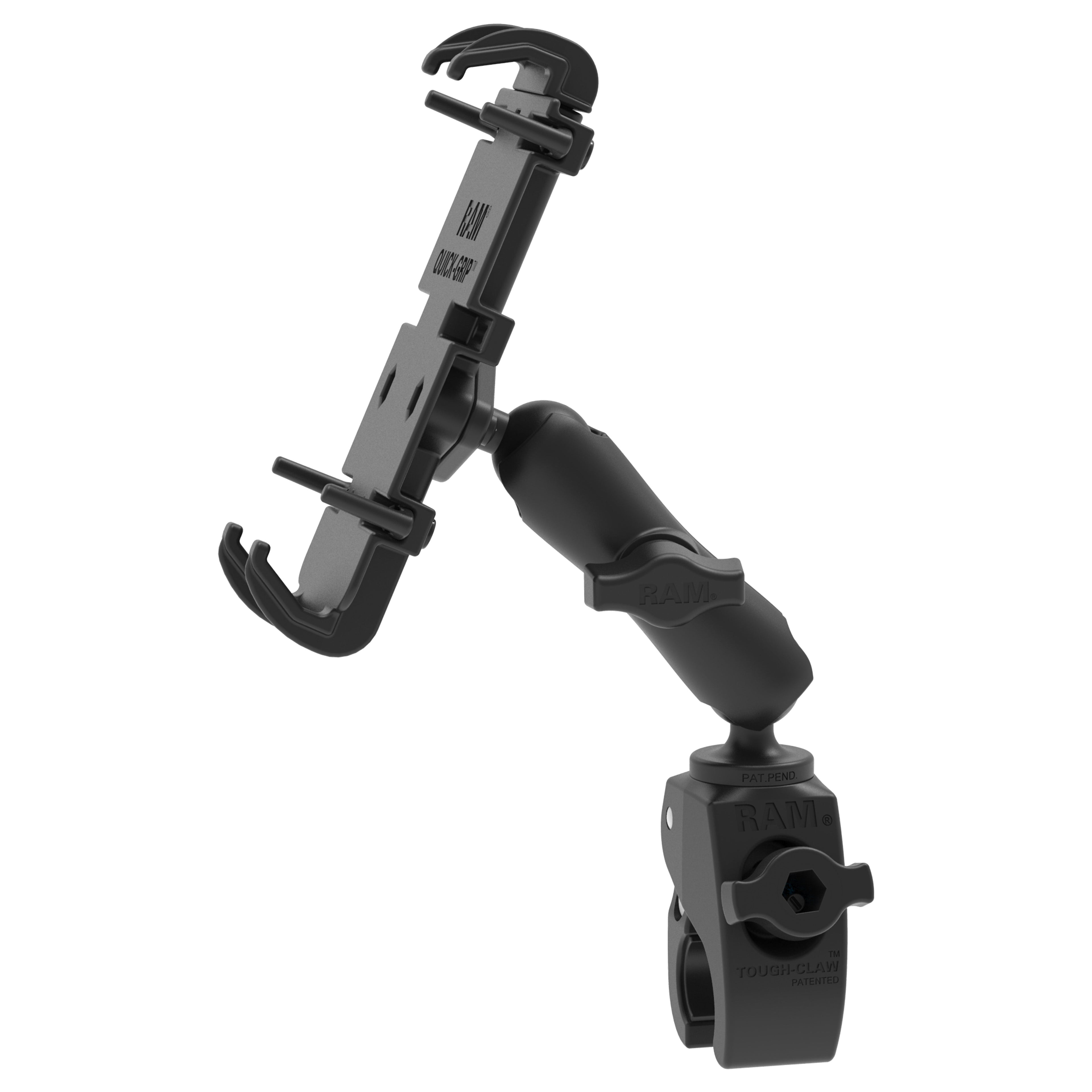 RAM-B-400-PD4U:RAM-B-400-PD4U_1:RAM® Quick-Grip™ XL Phone Mount with Small Tough-Claw™ Base - Medium