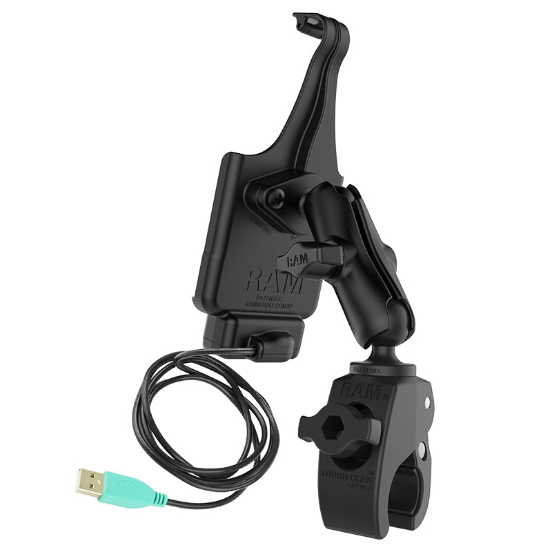 RAM-B-400-SAM9PU:RAM-B-400-SAM9PU_1:RAM® EZ-Roll'r™ Powered Tough-Claw™ Mount for Samsung XCover Pro