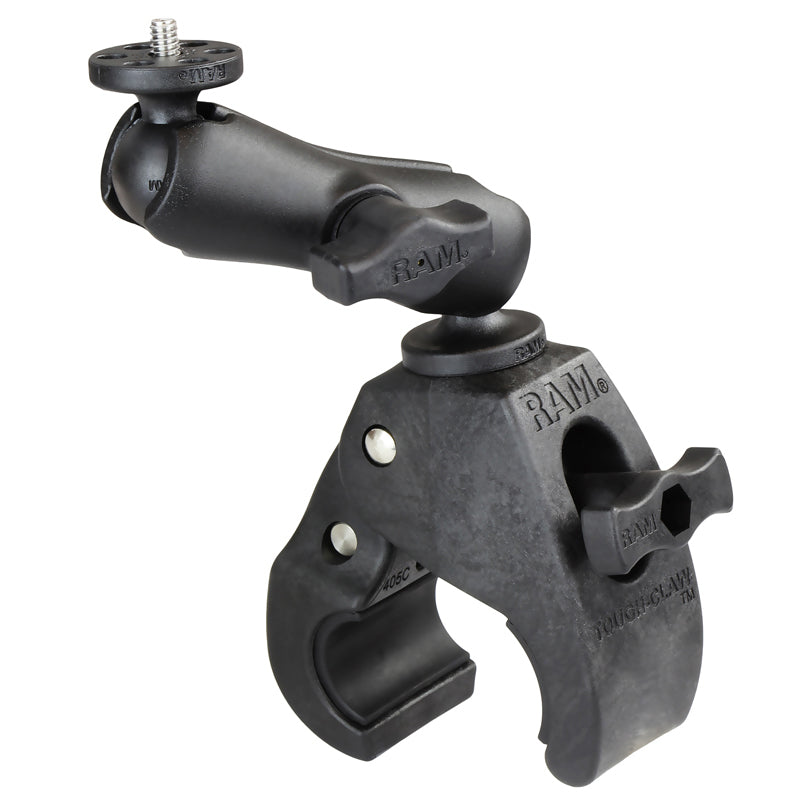 RAM-B-404-366U:RAM-B-404-366U_1:RAM® Tough-Claw™ Medium Clamp Mount with 1/4"-20 Camera Adapter