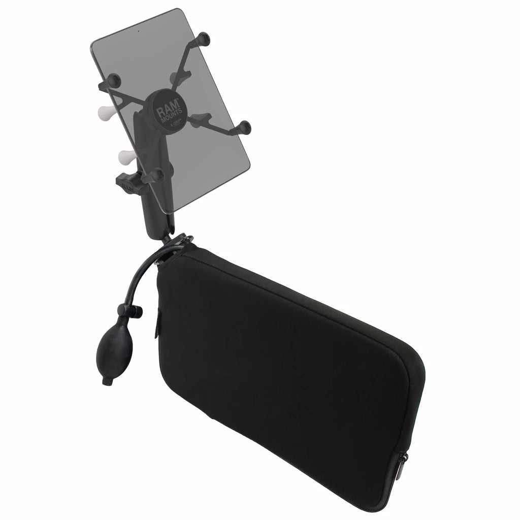 RAM-B-407-C-PUMP-UN8U:RAM-B-407-C-PUMP-UN8U_1:RAM® X-Grip® with RAM® Tough-Wedge™ & Pump for 7"-8" Tablets - Long Arm