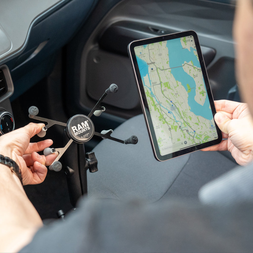 RAM-B-407-C-UN8U:RAM-B-407-C-UN8U_1:RAM® X-Grip® Mount with RAM® Tough-Wedge™ for 7"-8" Tablets - Long Arm