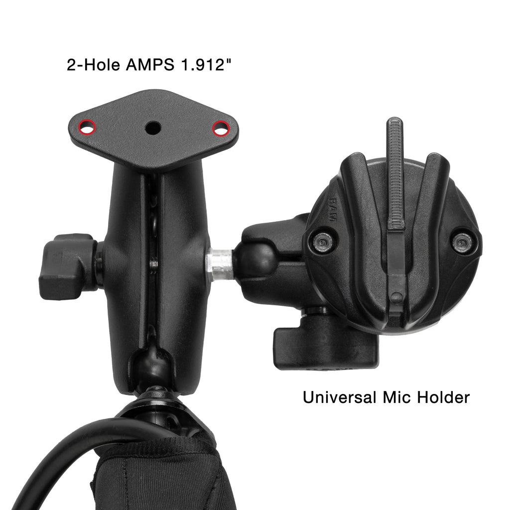 RAM-B-407-MC-KIT1:RAM-B-407-MC-KIT1_1:RAM® Tough-Wedge™ Temporary Radio + Mic Vehicle Mount Bundle