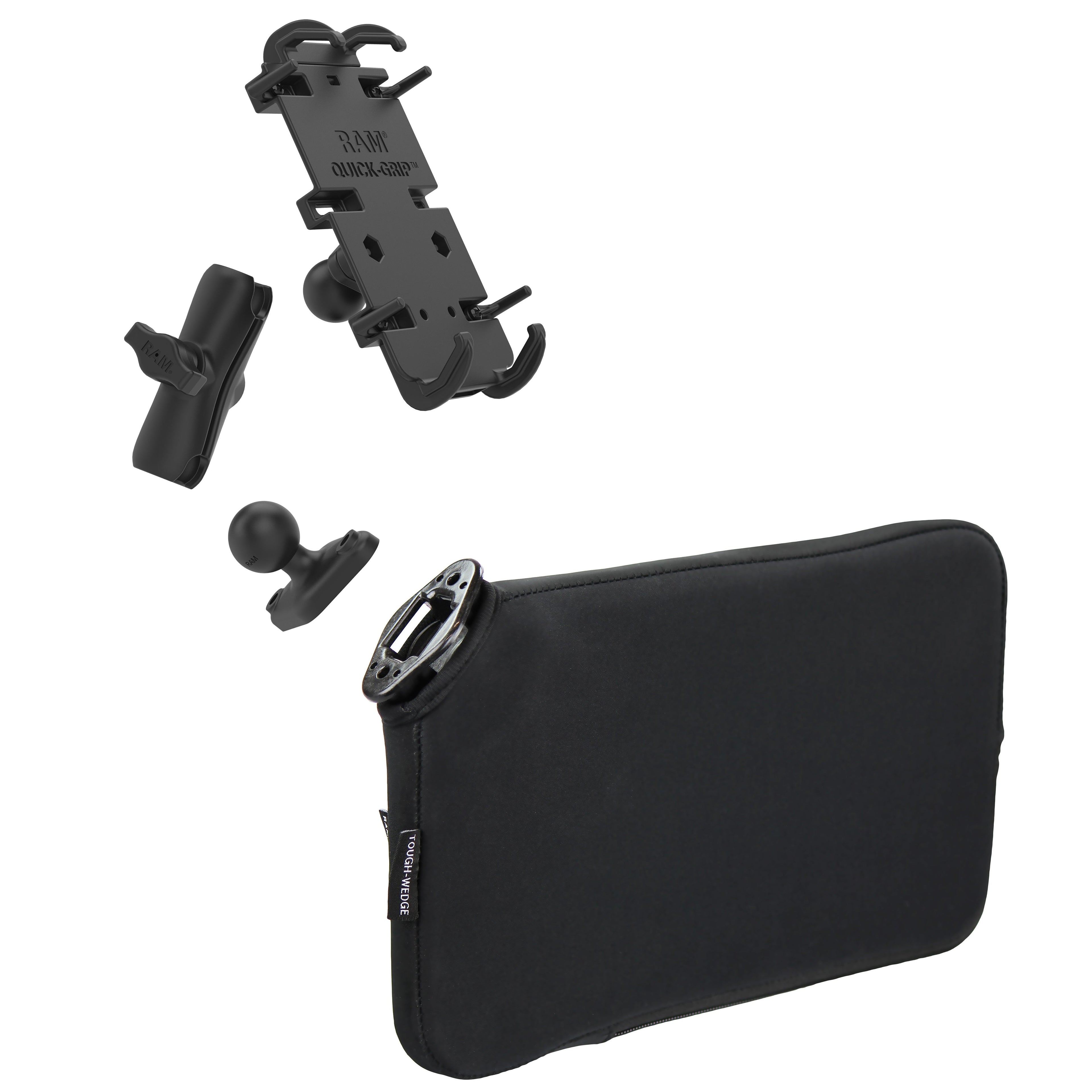 RAM-B-407-PD4U:RAM-B-407-PD4U_1:RAM® Quick-Grip™ XL Phone Mount with Tough-Wedge™ Base