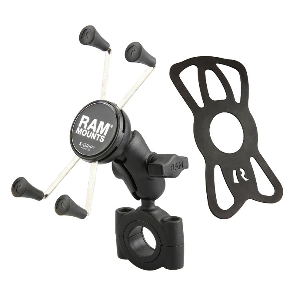 RAM-B-408-112-15-A-UN10:RAM-B-408-112-15-A-UN10_1:RAM® X-Grip® Large Phone Mount with Torque™ Large Rail Base - Short Arm