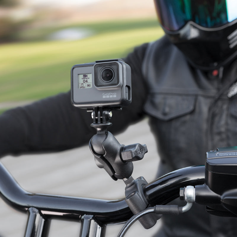 RAM-B-408-75-1-A-GOP1U:RAM-B-408-75-1-A-GOP1U_1:RAM® Torque™ Medium Rail Base with Universal Action Camera Adapter